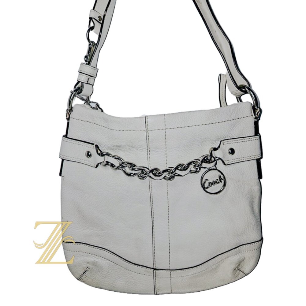 COACH Shoulder Bag SLV Solid Color F19722